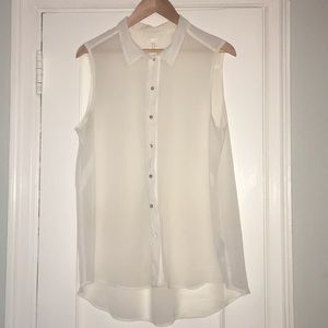 Sleeveless see thru shirt